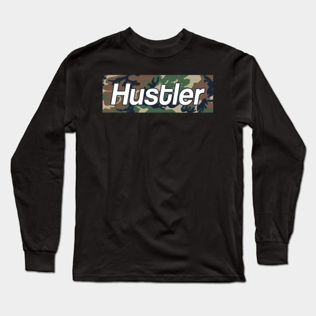 Hustler Camo Bar Long Sleeve T-Shirt by Tee4daily